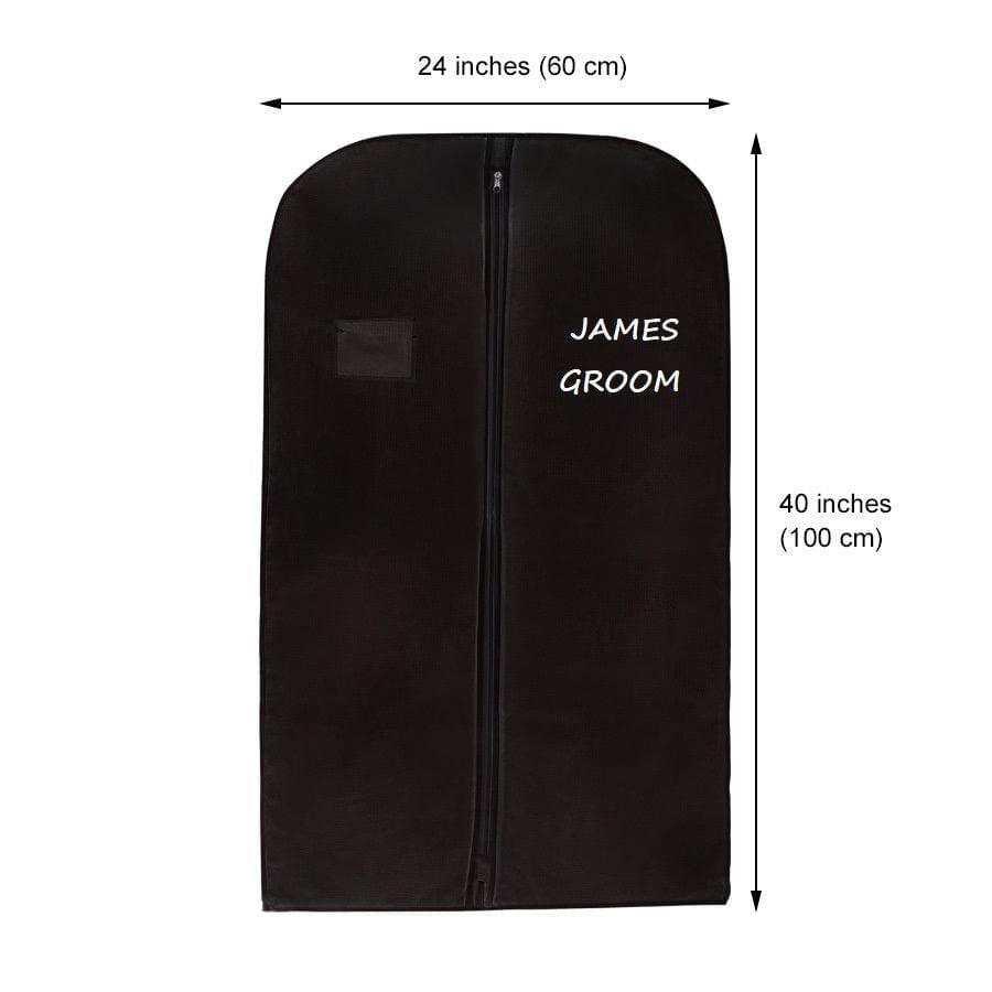 Personalised mens suit bag sales
