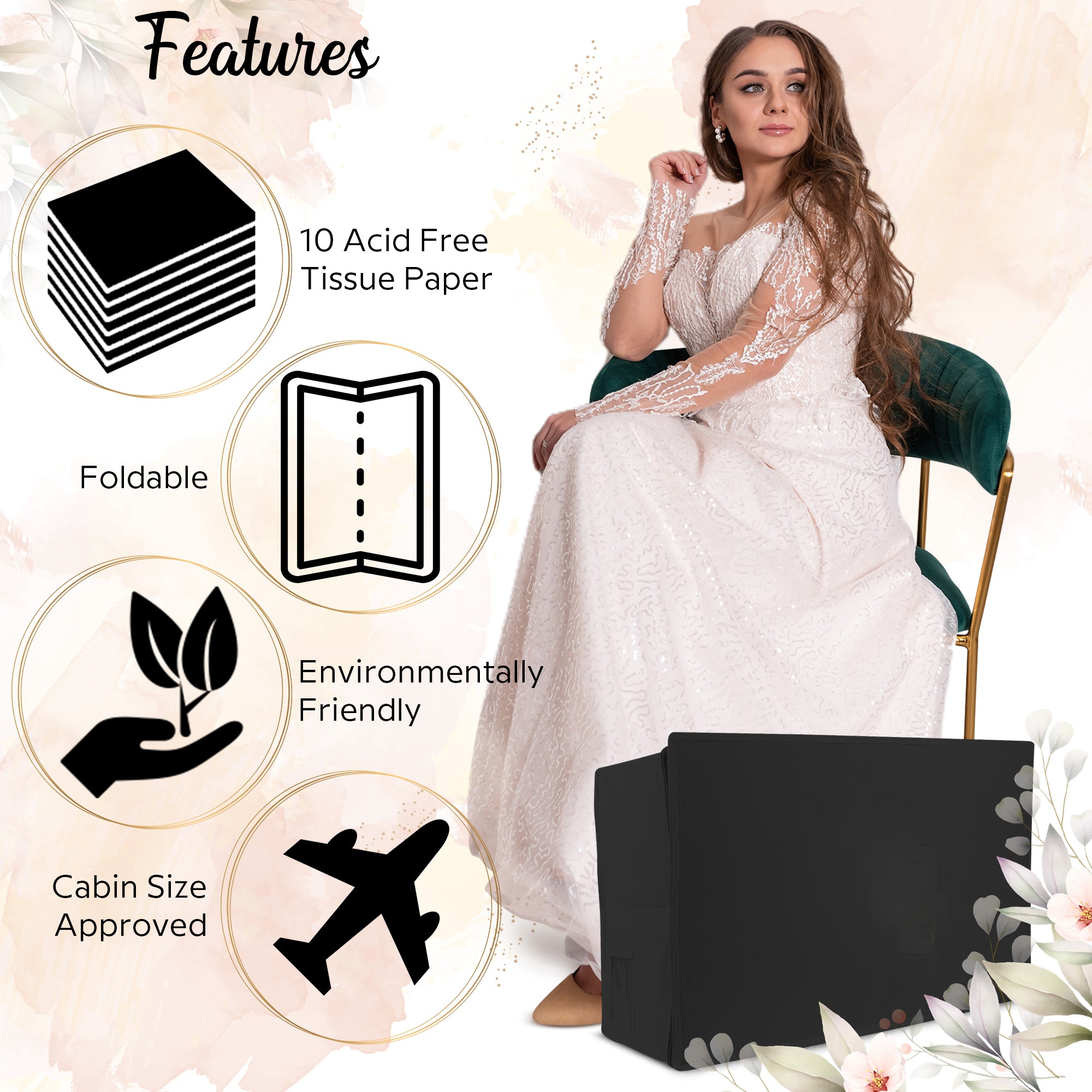 Wedding Dress Travel Storage Boxes Medium & Large Size