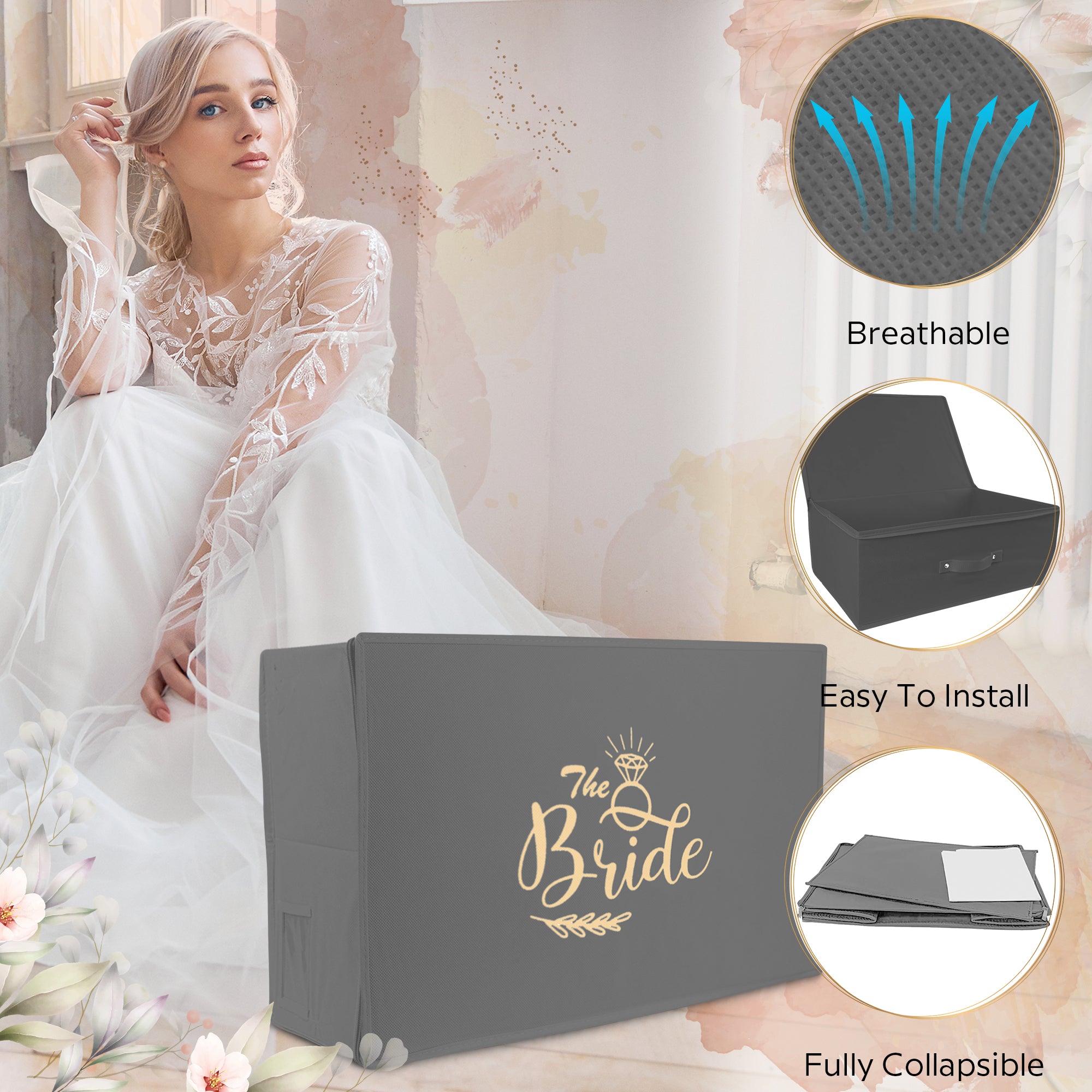 Printed with Your Logo Wedding Dress Travel Storage Boxes