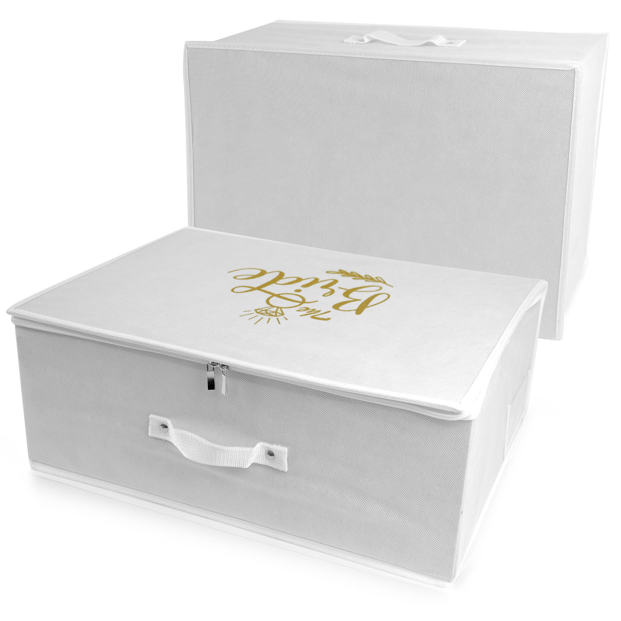 The Bride Printed White Wedding Dress Cover Bag Travel Storage box