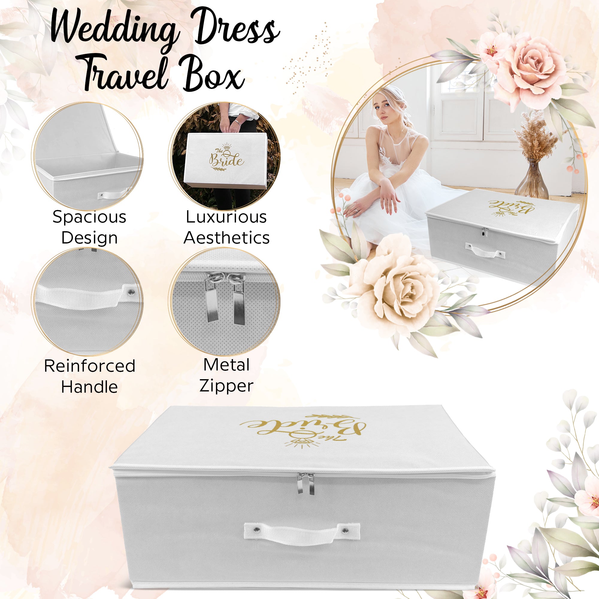 Printed with Your Logo Wedding Dress Travel Storage Boxes