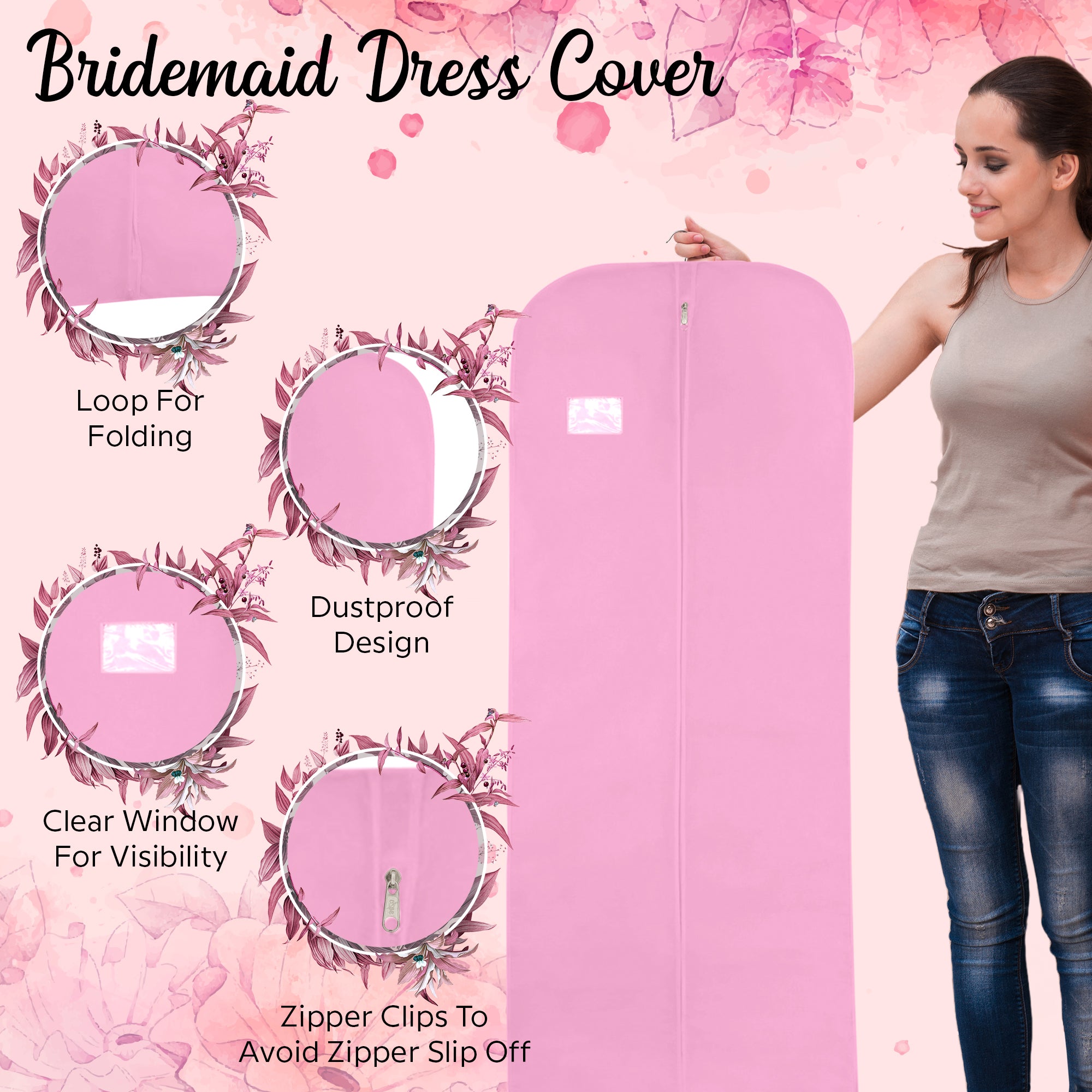 Personalised Long Evening Dress Cover Bags 72" inches