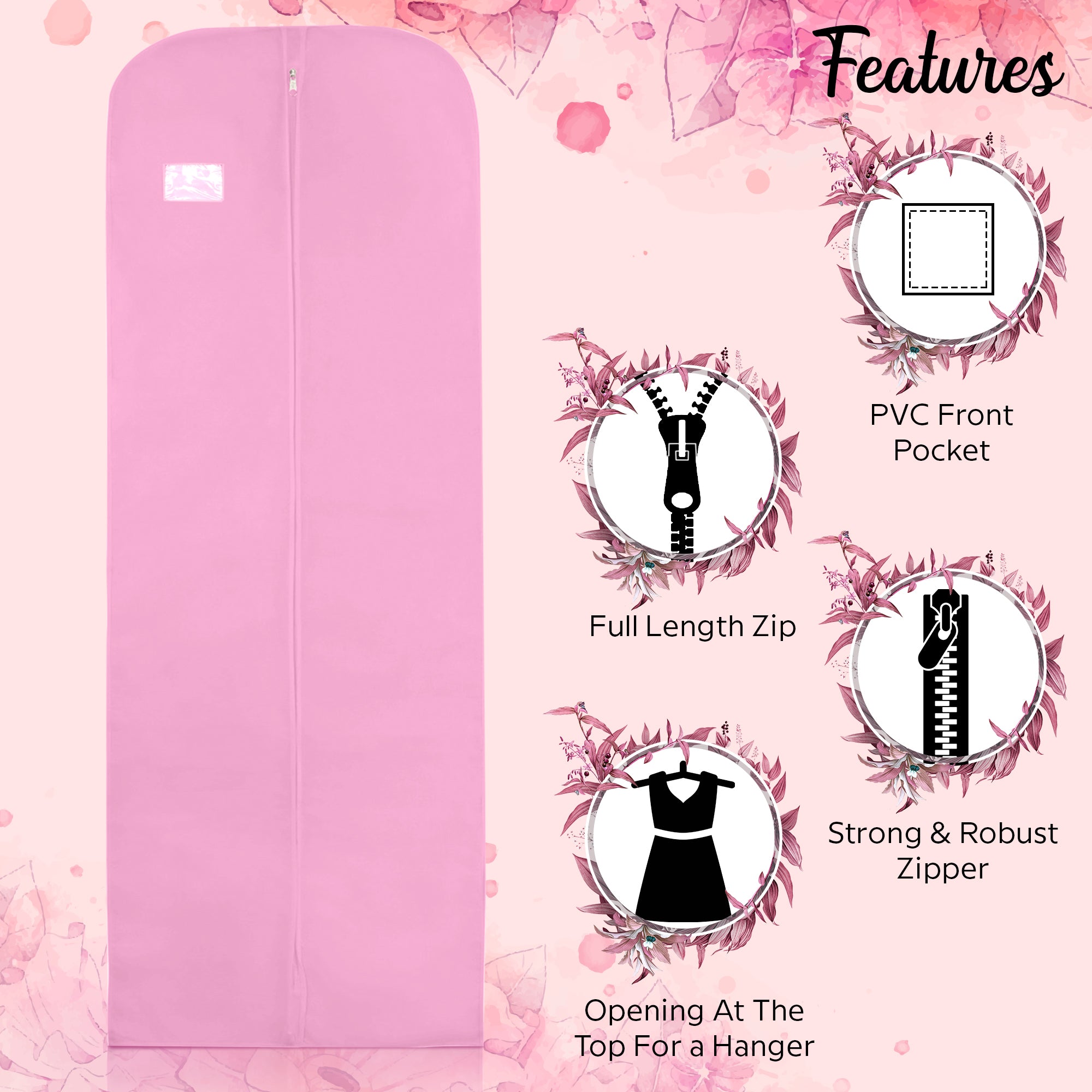 Personalised Long Evening Dress Cover Bags 72" inches