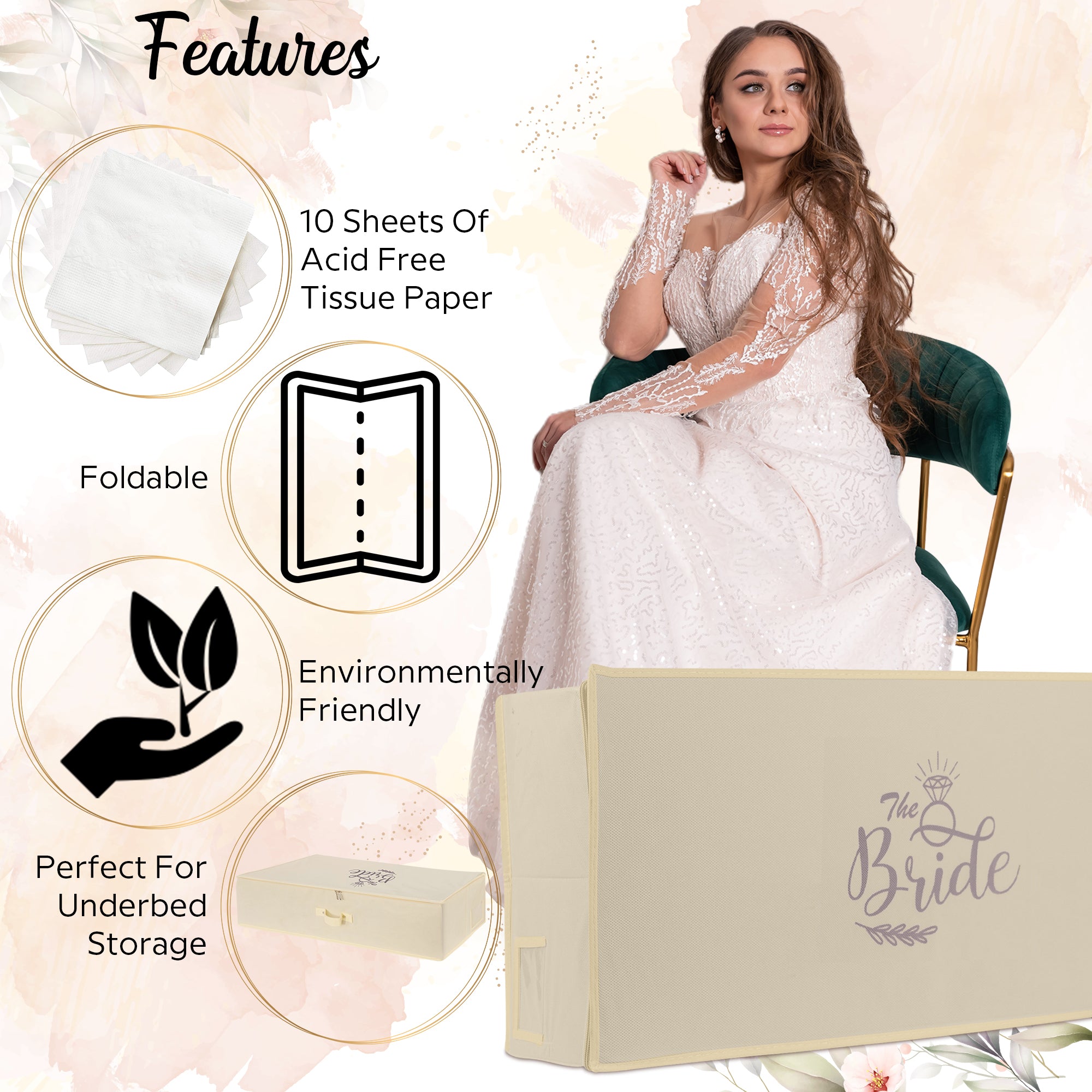 Printed with Your Logo Wedding Dress Travel Storage Boxes