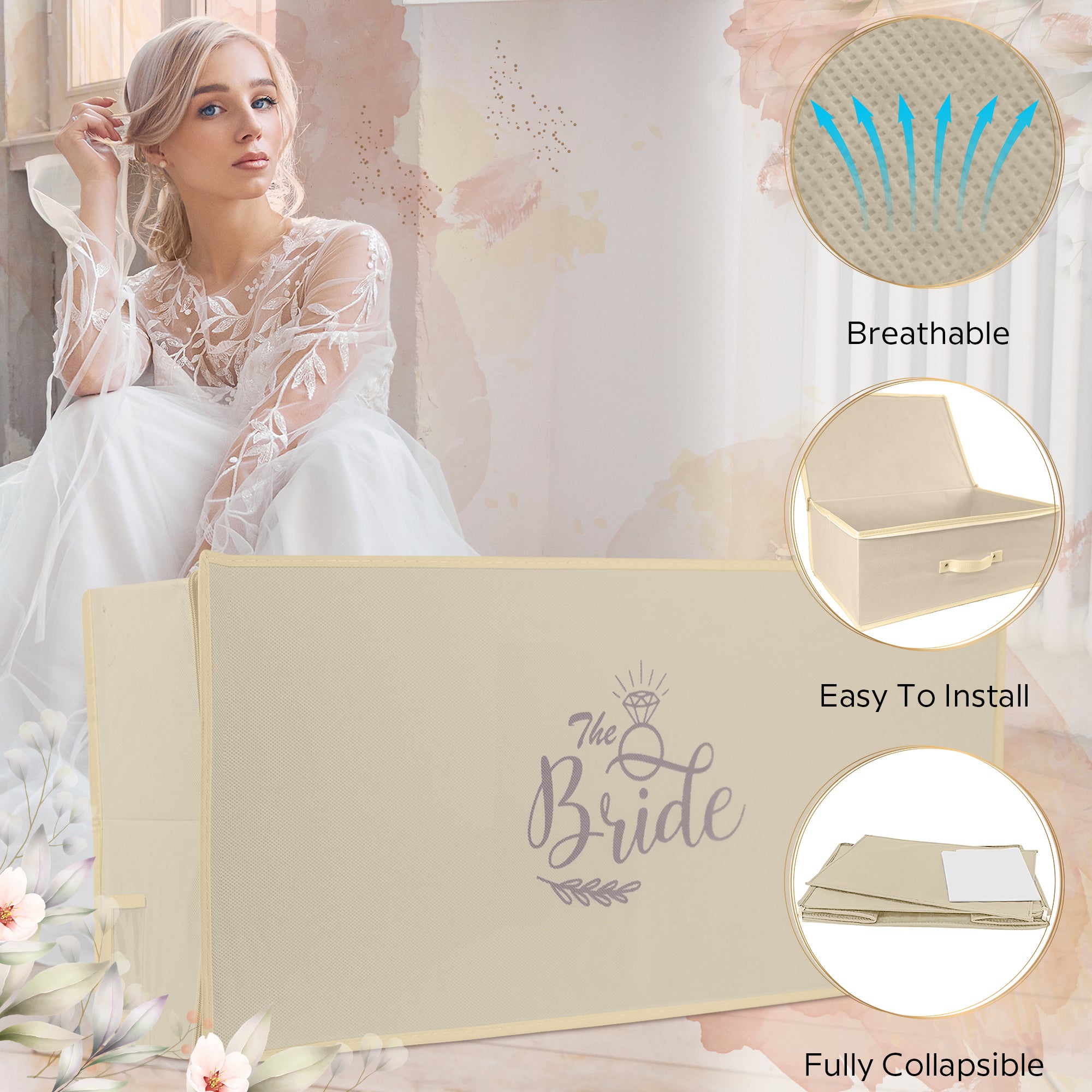 Printed with Your Logo Wedding Dress Travel Storage Boxes