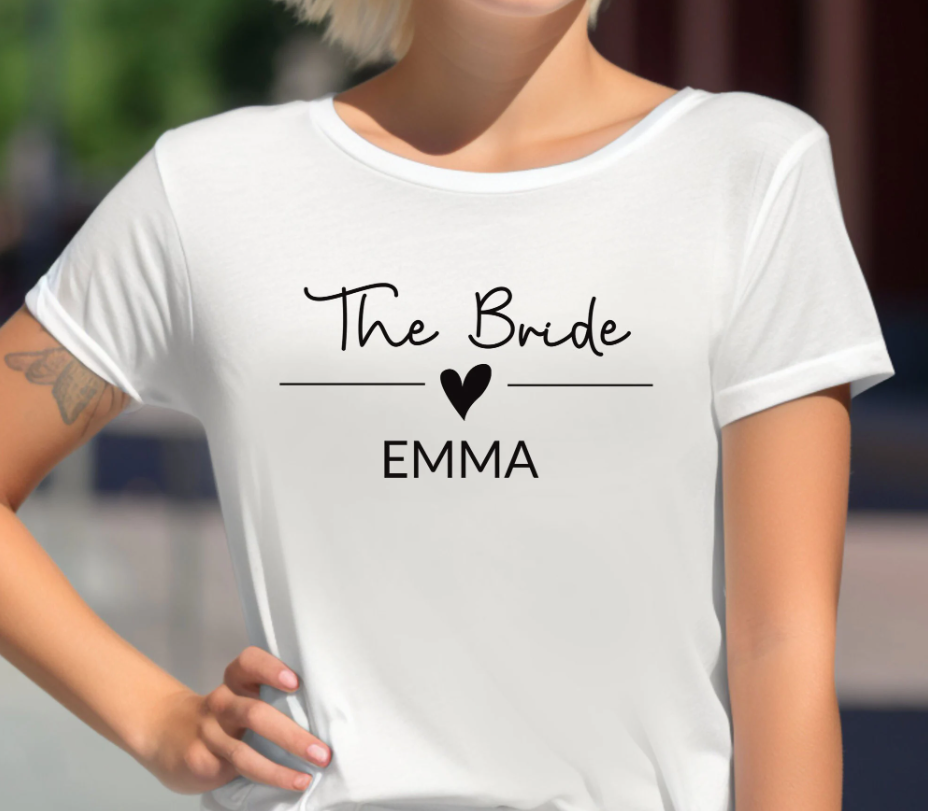 HEART THEME Personalised Hen Do T Shirts