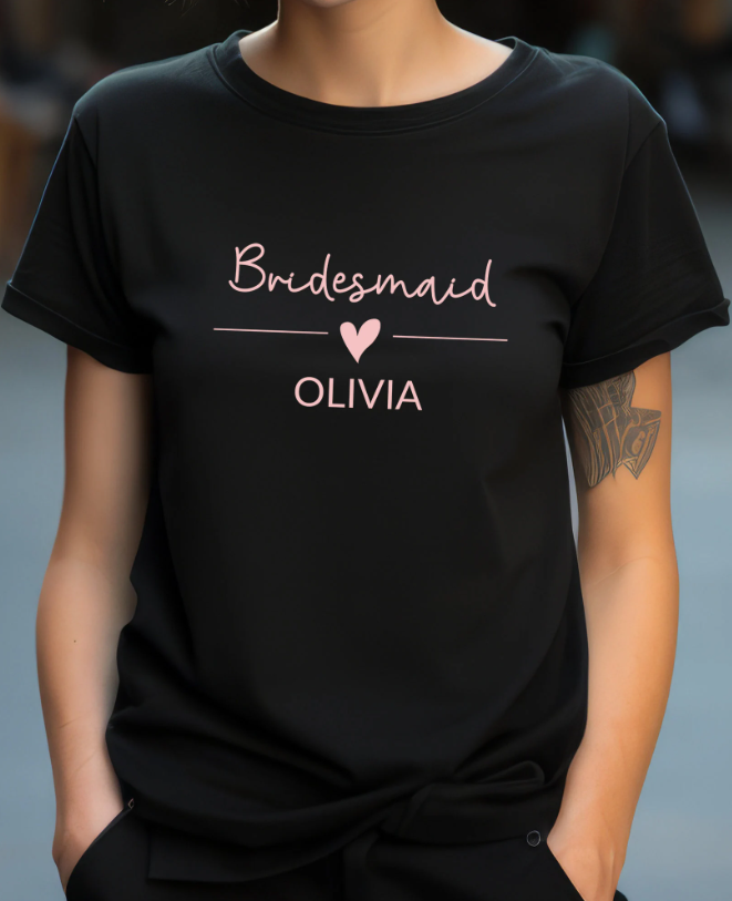 HEART THEME Personalised Hen Do T Shirts