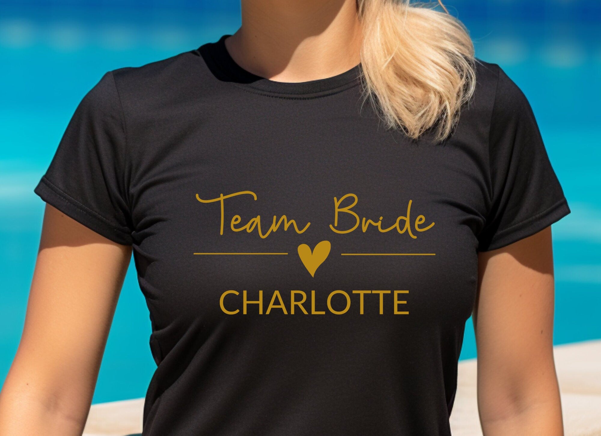 HEART THEME Personalised Hen Do T Shirts