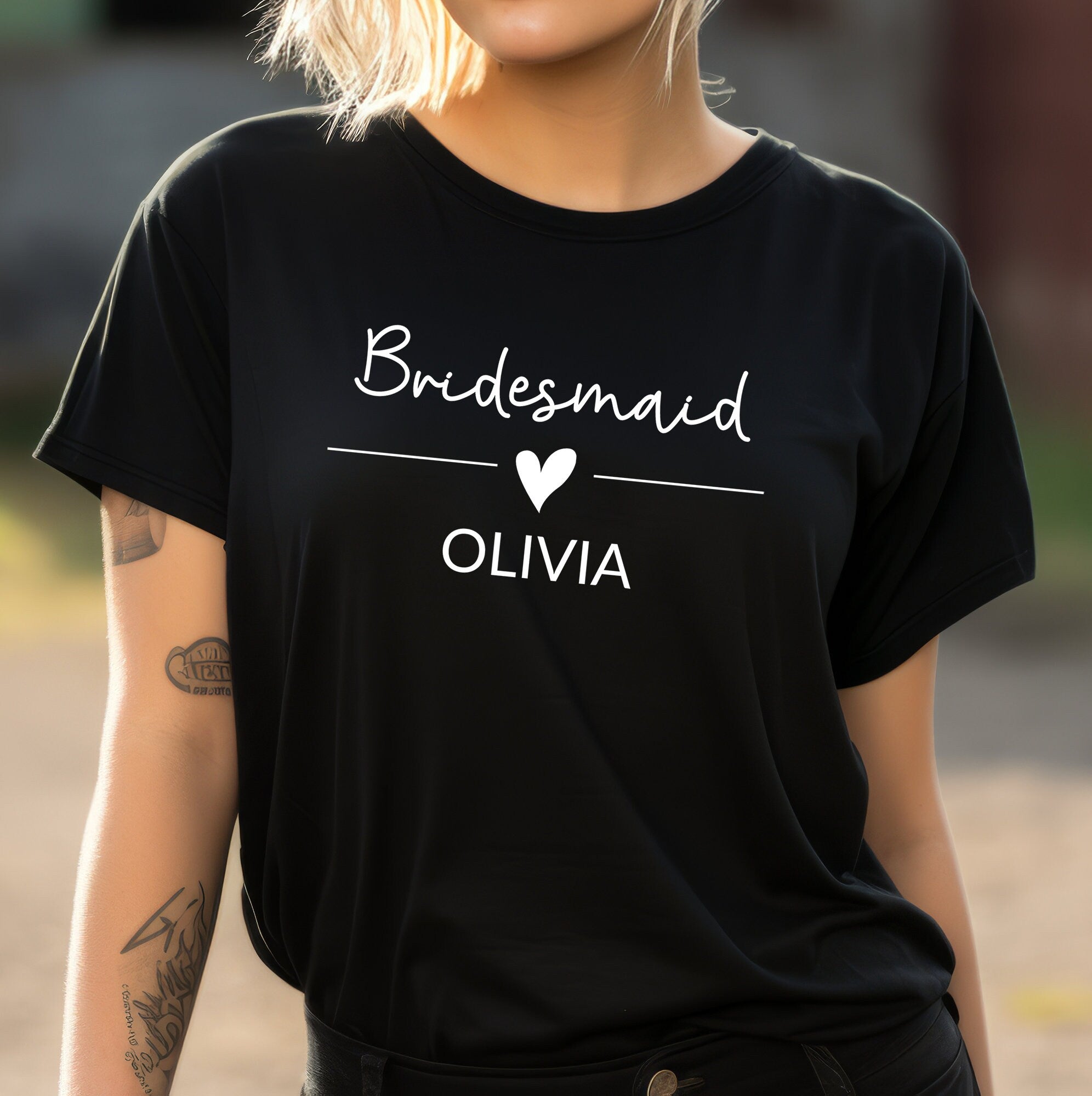 HEART THEME Personalised Hen Do T Shirts