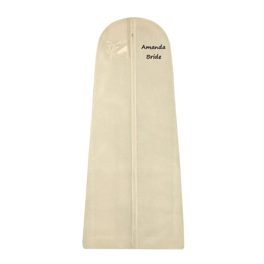 Personalised Wedding Dress Cover Bags with 8" Gusset - Wedcova UK Ltd